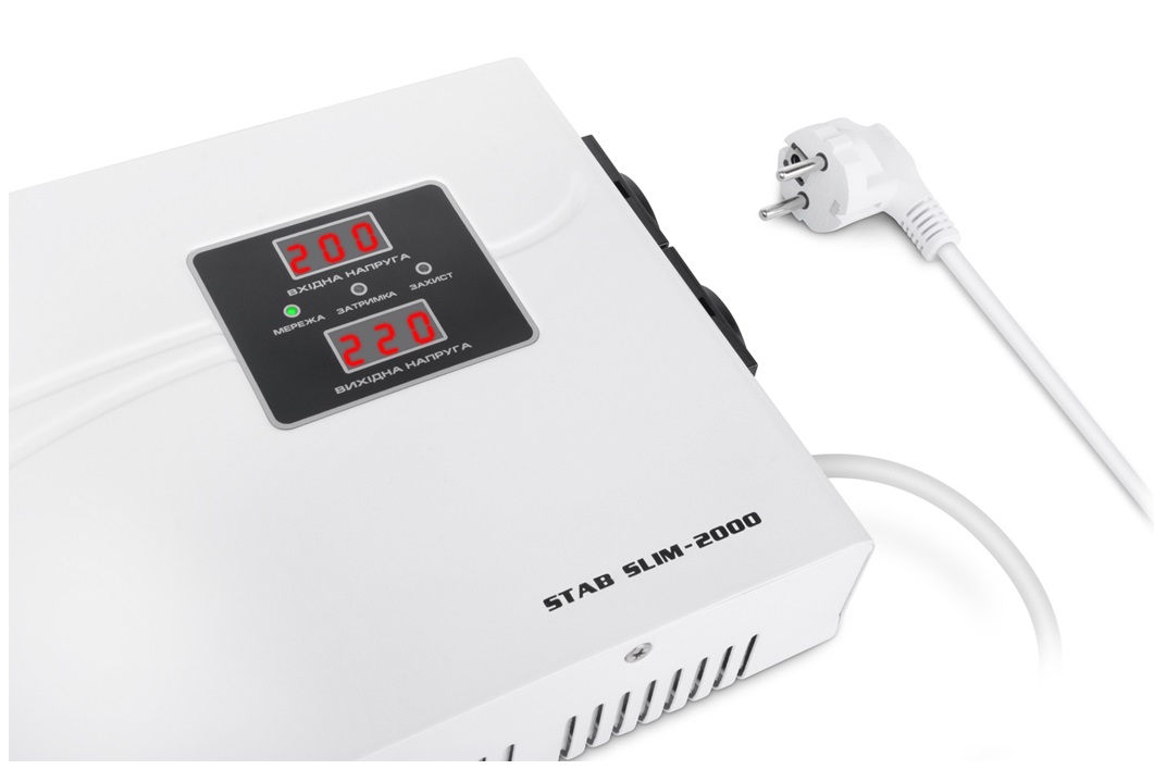 фото Стабилизатор напряжения Real-El STAB SLIM-2000 White (EL122400008) 2