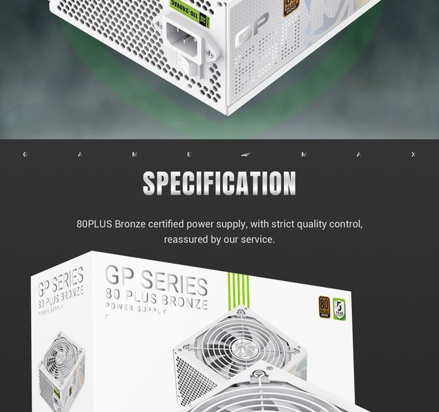Блок живлення GameMax GP-650B WH 1474675ua фото
