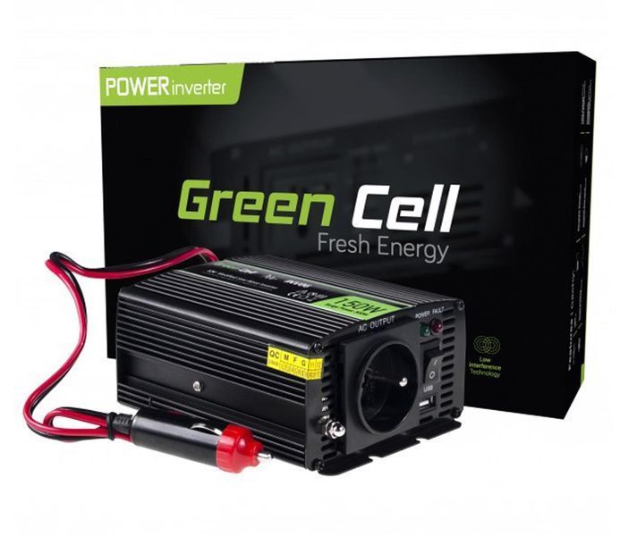 Перетворювач (інвертор) DC-AC Green Cell INV06 12/220В 150/300W 1355672 фото