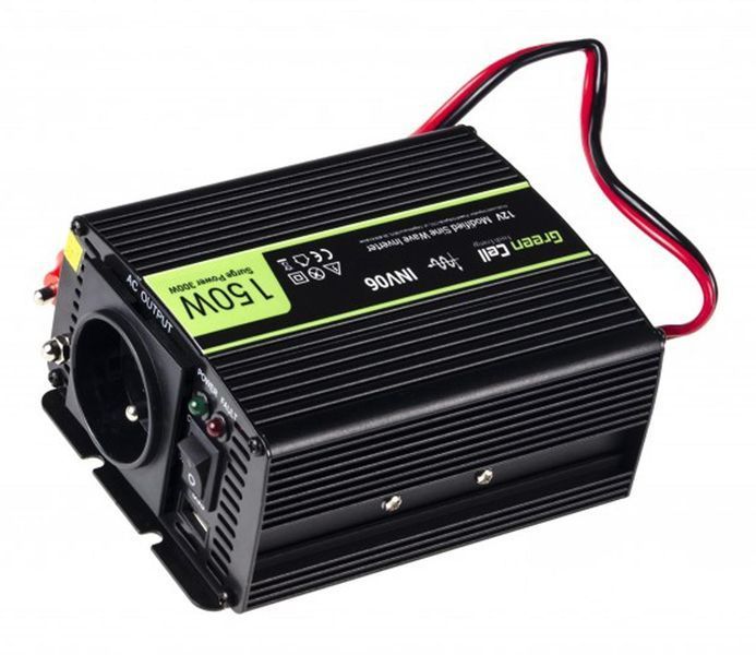Перетворювач (інвертор) DC-AC Green Cell INV06 12/220В 150/300W 1355672 фото