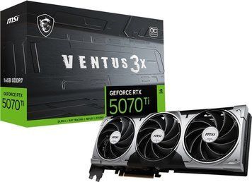 Відеокарта MSI GeForce RTX 5070 Ti 16G Ventus 3X OC (912-V531-083) 1446698ua фото