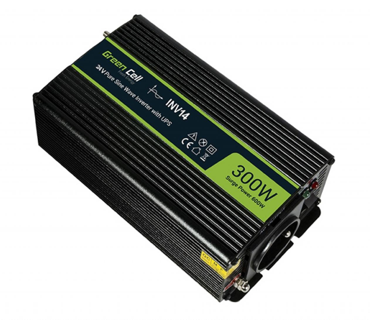 Фото Перетворювач DC-AC Green Cell INV14 24V/230V 300/600W