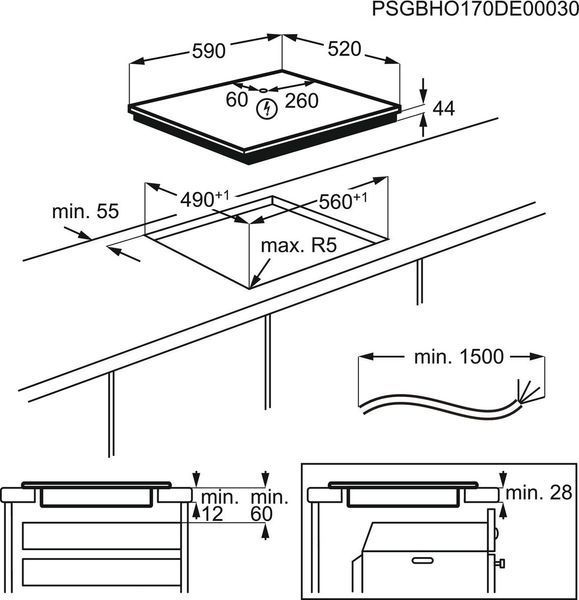 Варочная поверхность электрическая Electrolux EIV63440BW 1361442 фото