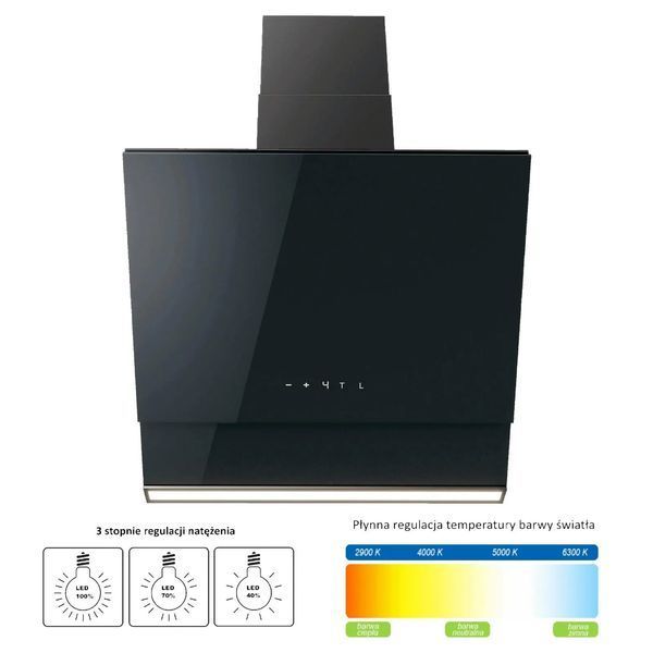 Вытяжка наклонная VDB IQ 60 H2H Black 1349474 фото