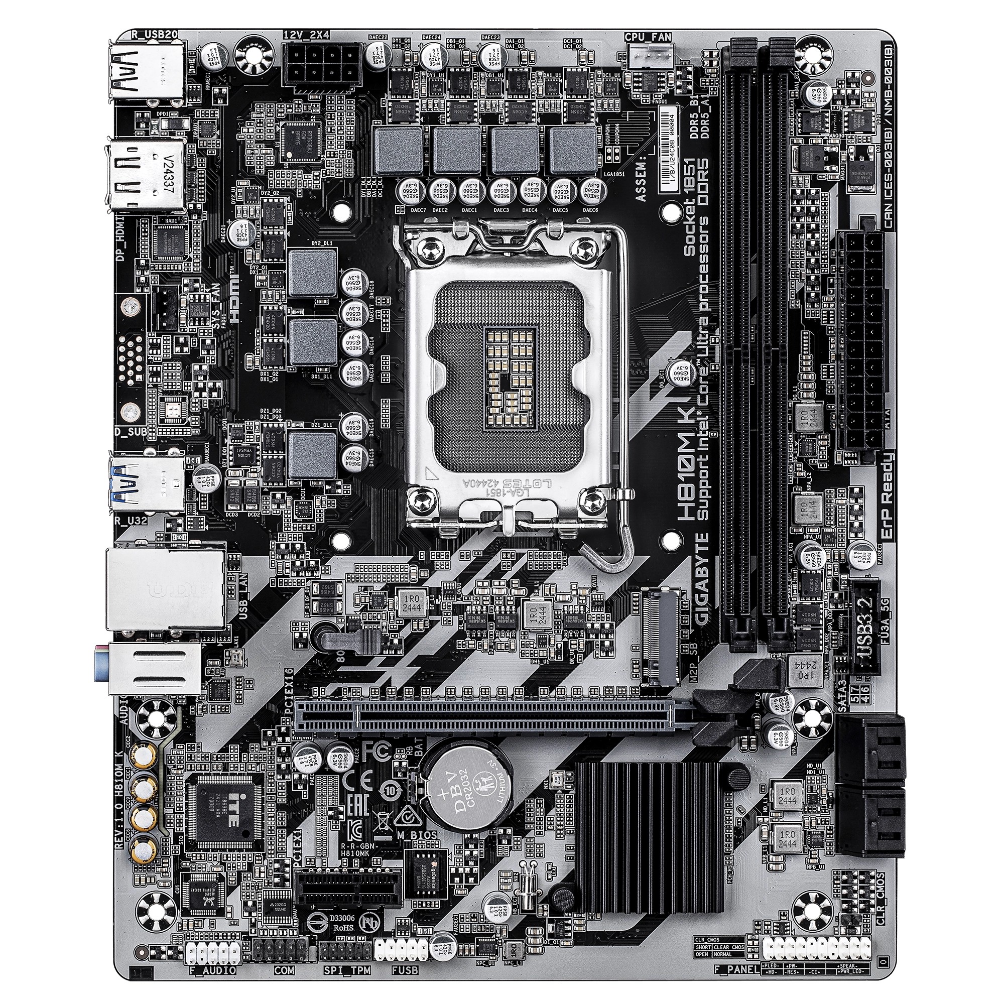 фото Материнська плата Gigabyte H810M K 1