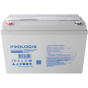 Акумулятор для ДБЖ/інвертора Prologix GEL 12V 100AH (PL12-100GEL) 1480426ua фото