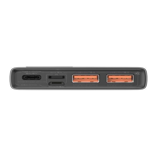 Внешний аккумулятор (павербанк) Baseus Adaman Metal Digital Display 10000mAh 22.5W (2021 Editon) Black Overseas Edition (PPAD070001) 1364010 фото