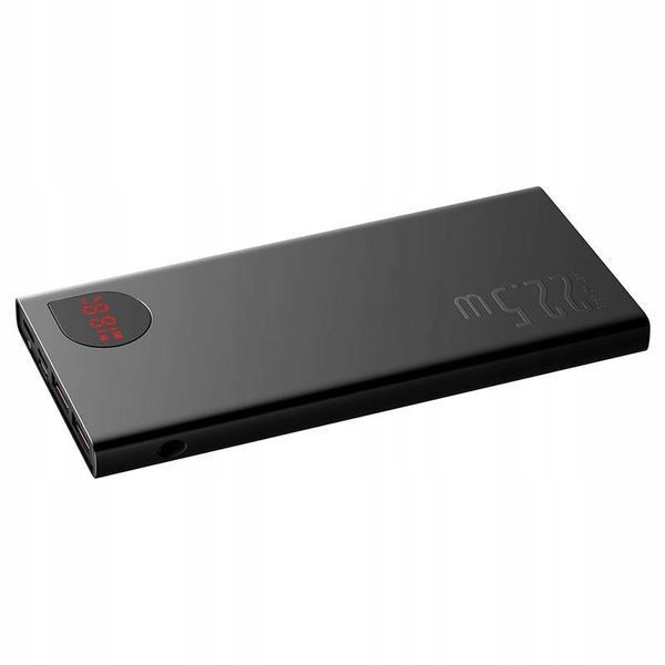 Внешний аккумулятор (павербанк) Baseus Adaman Metal Digital Display 10000mAh 22.5W (2021 Editon) Black Overseas Edition (PPAD070001) 1364010 фото