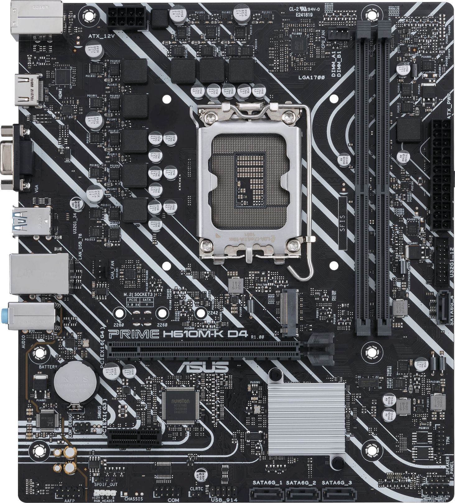 фото Материнская плата Asus Prime H610M-K D4 1