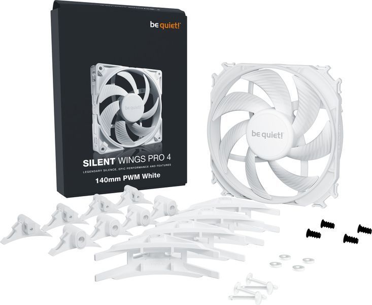Вентилятор be quiet! Silent Wings PRO 4 140 PWM White (BL119) 1362580 фото