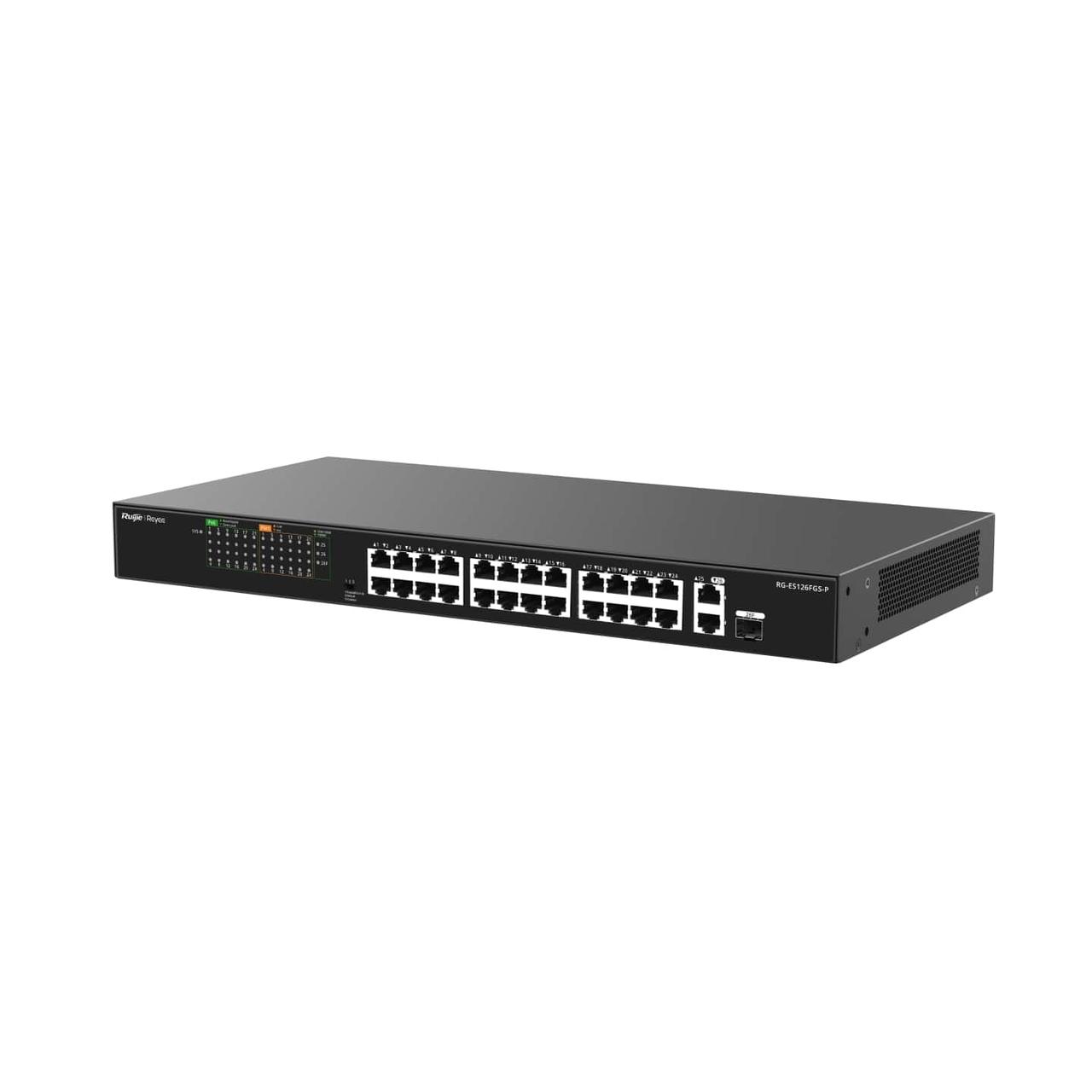 Фото Комутатор некерований Ruijie Reyee RG-ES126FGS-P