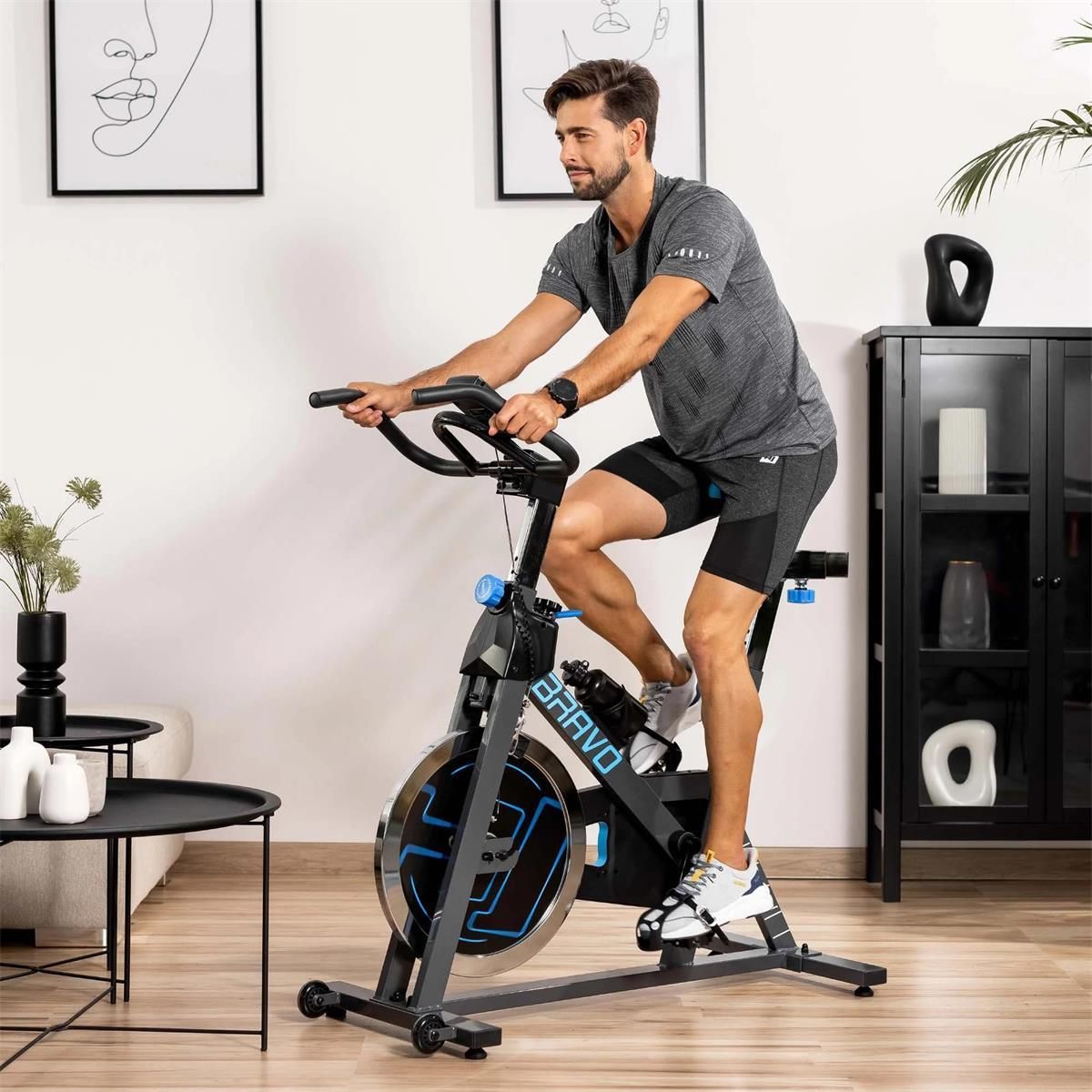 фото Велотренажер механический Hop-Sport HS-045IC Bravo Blue 2
