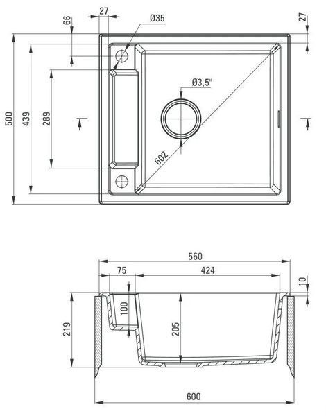 Кухонна мийка Deante Magnetic ZRM A103 1357841 фото
