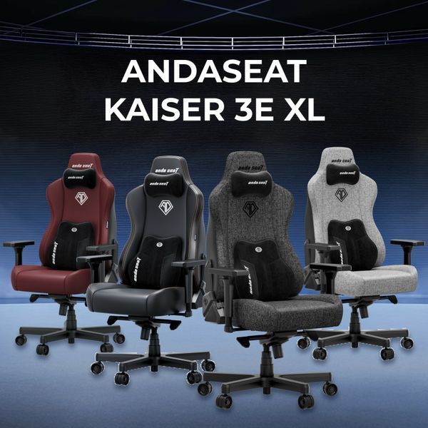 Комп'ютерне крісло для геймера Anda Seat Kaiser 3E XL Fabric Bright Yellow (AD23YC-XL-09-Y-CF-Y01) 1366599 фото