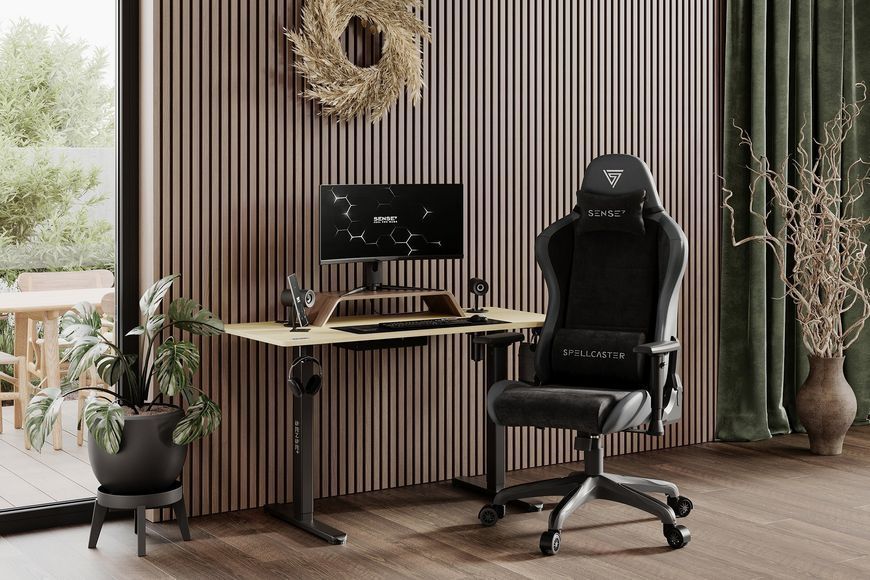 Комп'ютерне крісло для геймера Sense7 Spellcaster Fuku PU Black 1448785 фото