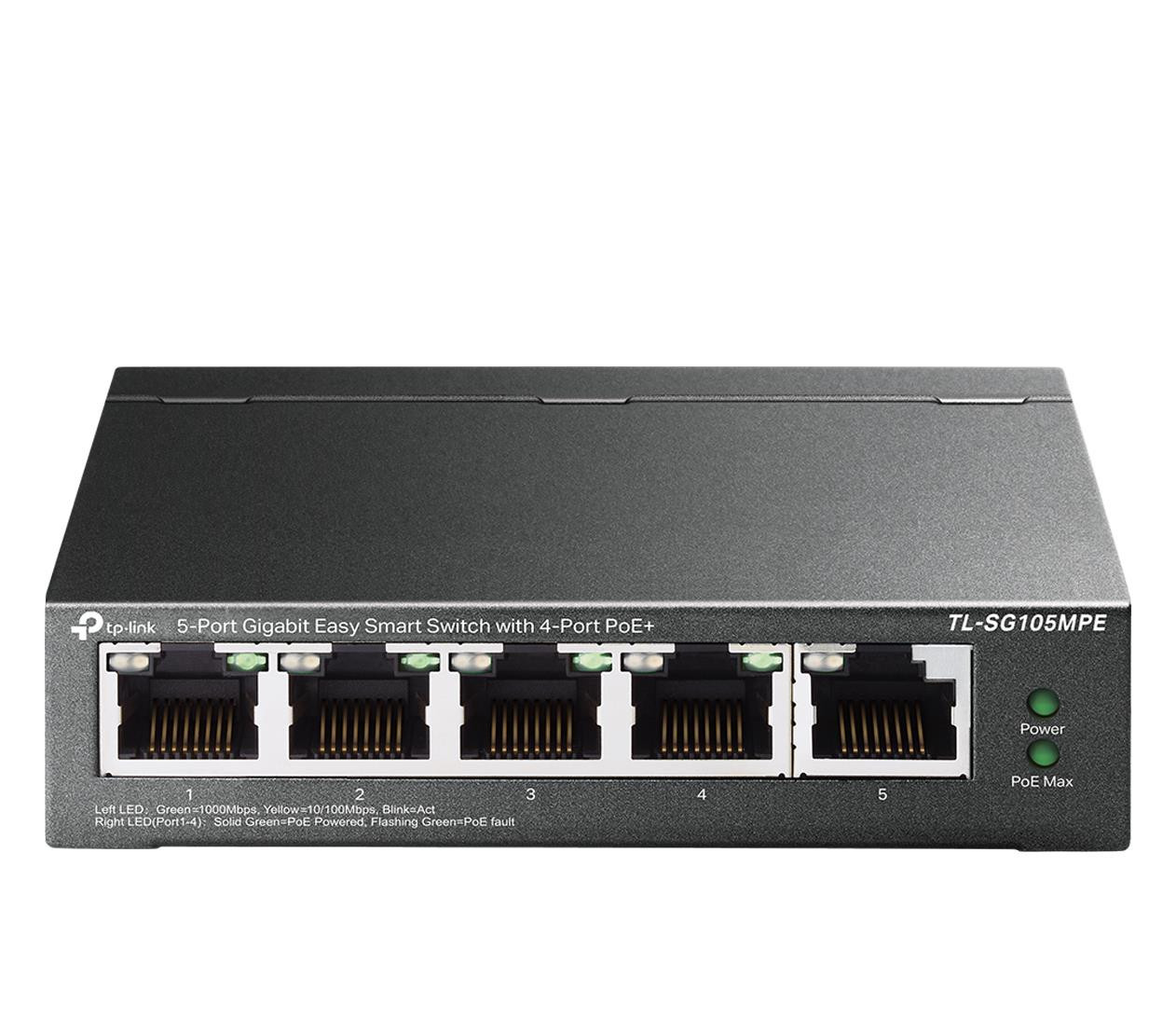 фото Комутатор керований рівня 2 TP-Link 5p TL-SG105MPE 3