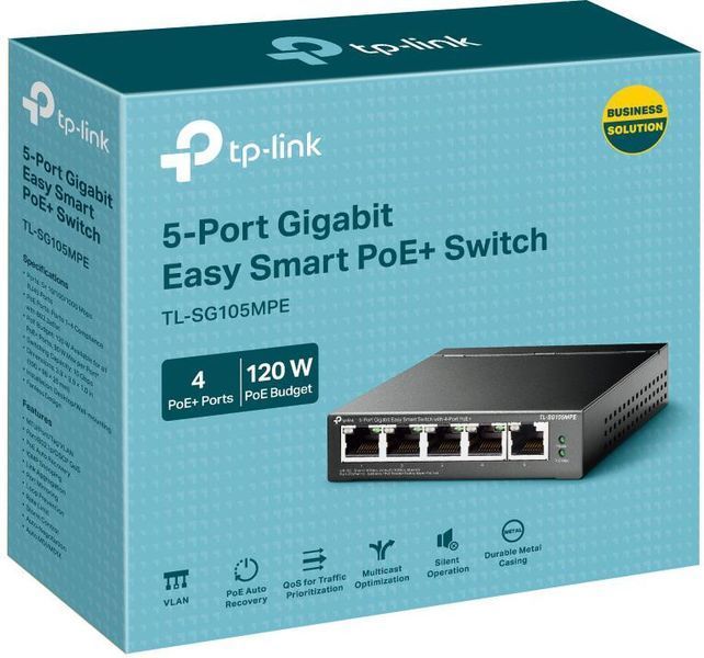 Комутатор керований рівня 2 TP-Link 5p TL-SG105MPE 1388325ua фото