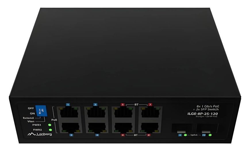 Комутатор Smart Lanberg ILGE-8P-2S-120 1481196 фото
