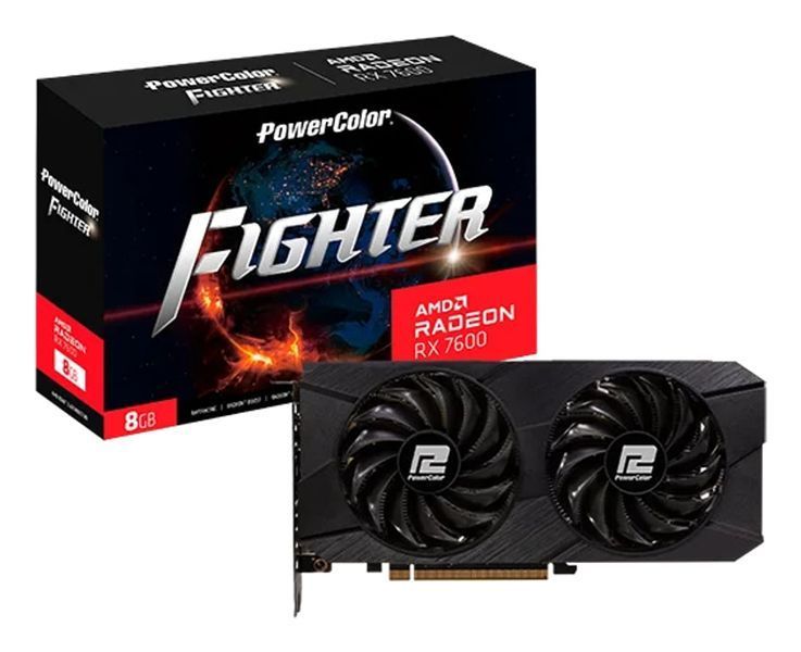 Видеокарта PowerColor Fighter Radeon RX 7600 8GB V2 (RX7600 8G-F/V2) 1481919 фото