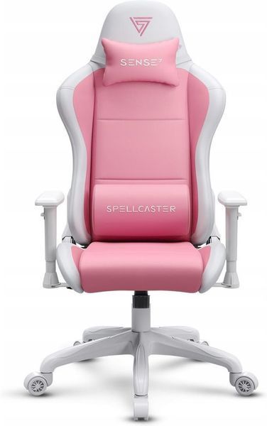 Комп'ютерне крісло для геймера Sense7 Spellcaster Fuku PU Pink/White 1461521 фото