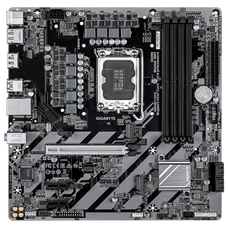 фото Материнська плата Gigabyte B860M D3W 1