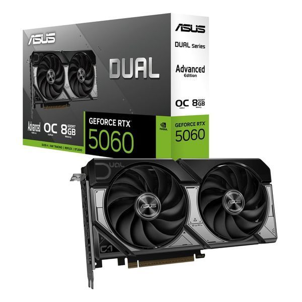 Відеокарта Asus Dual GeForce RTX 5060 OC Advanced 8 G (DUAL-RTX5060-O8G-A) 1480652 фото