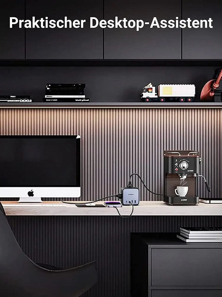 Фото Сетевой фильтр-удлинитель Ugreen CD268 DigiNest Cube 65W Grey (60113)