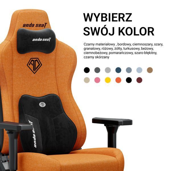 Комп'ютерне крісло для геймера Anda Seat Kaiser 3E XL Fabric Orange (AD23YC-XL-09-O-CF-O01) 1366605 фото