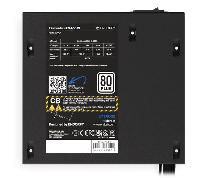 Блок живлення Endorfy Elementum E5 (EY7A002) 1348483 фото