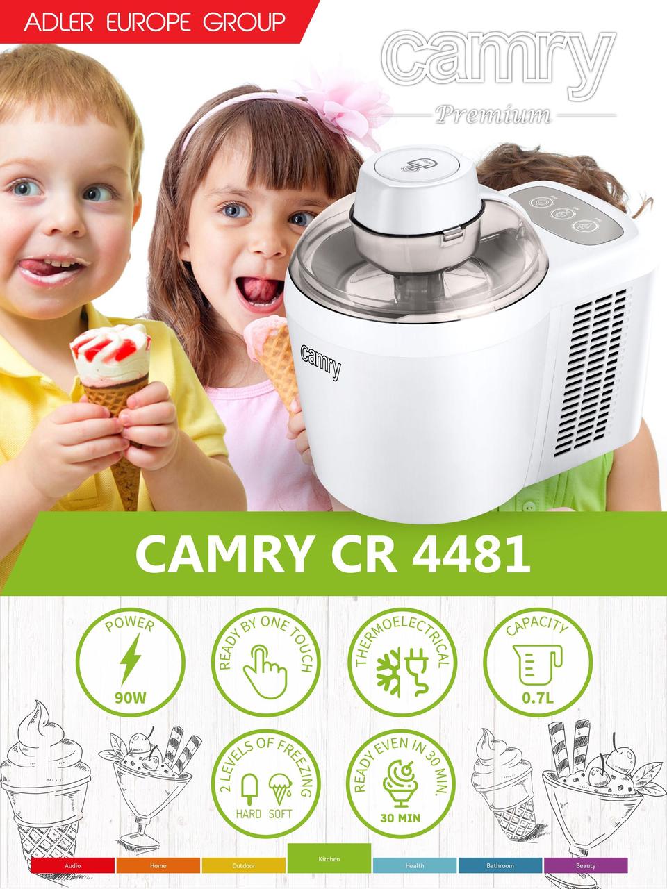 Фото Морозивниця автоматична Camry CR 4481