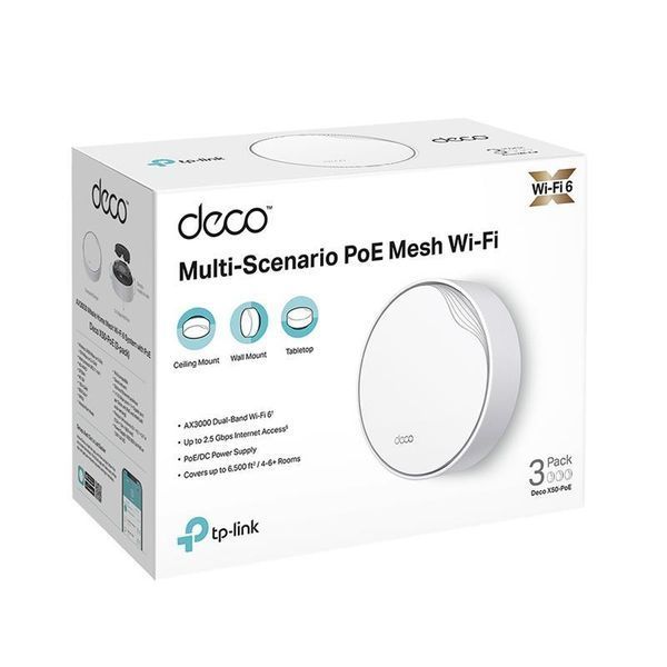Mesh-система TP-Link Deco X50 PoE 3-Pack 1472907ua фото
