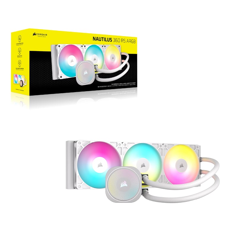 фото Водяное охлаждение Corsair Nautilus 360 RS ARGB White (CW-9060095-WW) 1