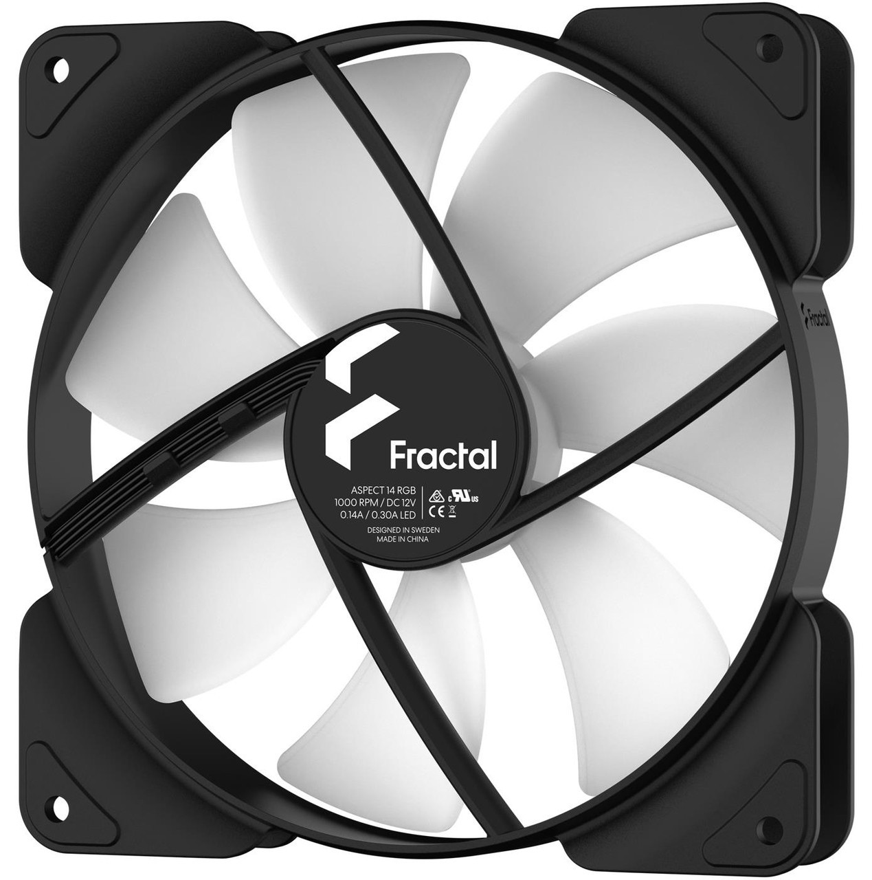 Фото Вентилятори Fractal Design Aspect 14 RGB PWM Black Frame Triple Pack 3x140mm (FD-F-AS1-1407)