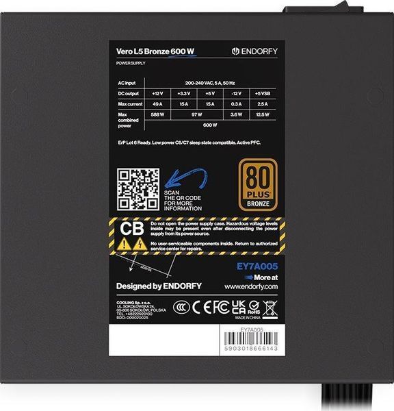 Блок живлення Endorfy Vero L5 (EY7A005) 1353368 фото