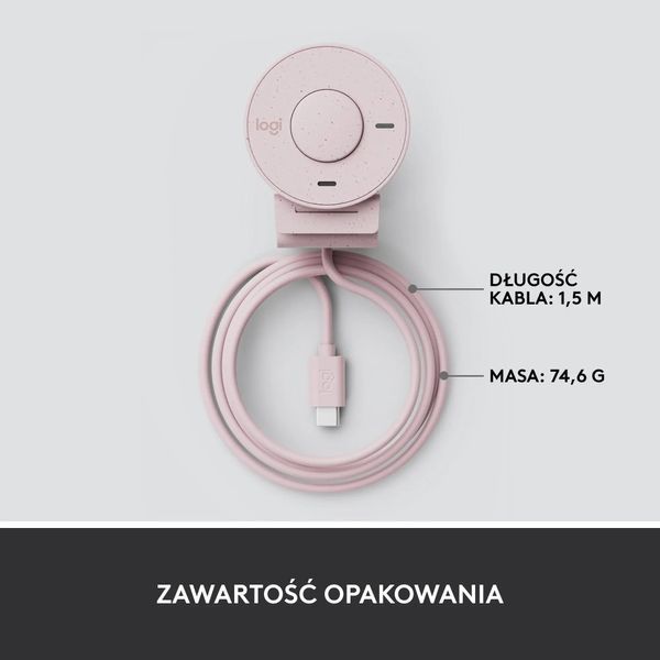 Веб-камера Logitech Brio 300 FHD Rose (960-001448) 1353858 фото