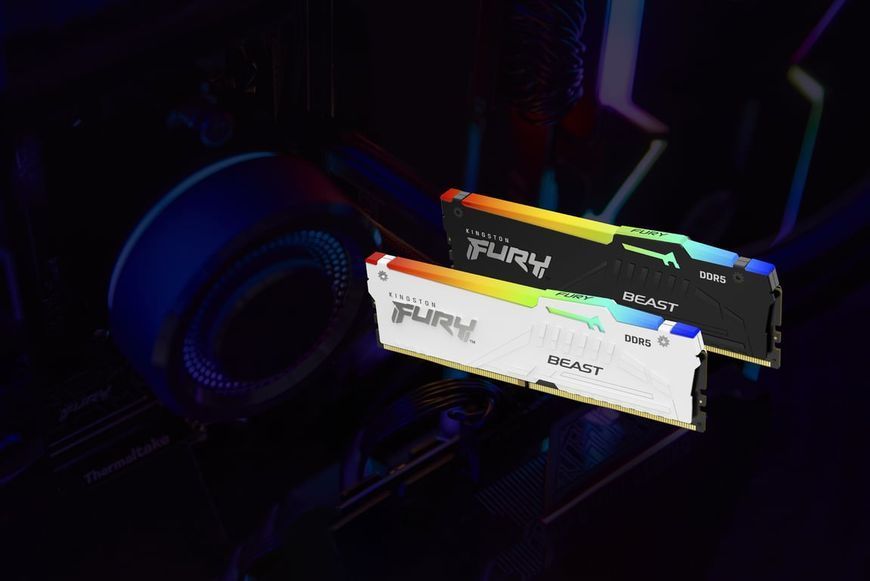 Пам'ять для настільних комп'ютерів Kingston Fury 64 GB (2x32GB) DDR5 6000 MHz Beast RGB EXPO White (KF560C30BWEAK2-64) 1410675 фото
