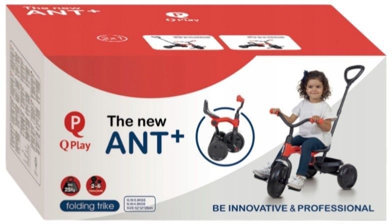 Детский трехколесный велосипед Qplay Ant Plus Red 1459849 фото