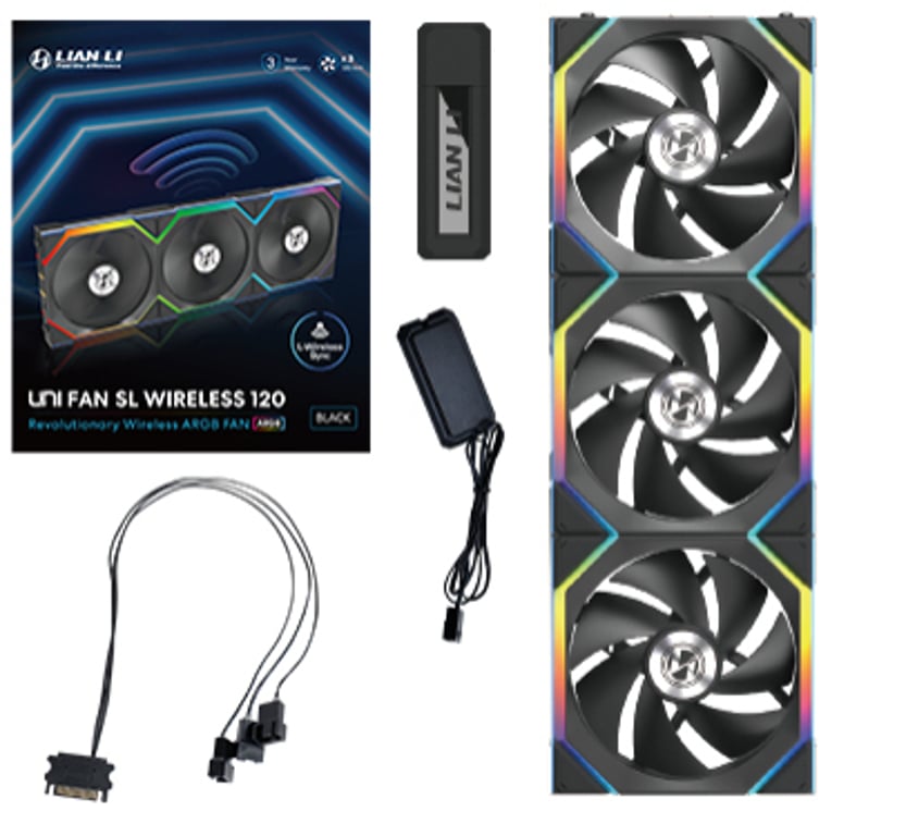 Фото Вентилятор Lian Li UNI FAN SL Black 3-Pack (12SL1W3B)