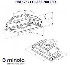 Витяжка вбудована Minola HBI 52621 WH GLASS 700 LED 1474795ua фото