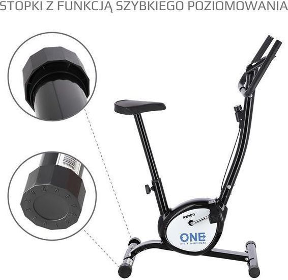 Велотренажер механічний One Fitness RW3011 White/Black 1430676 фото