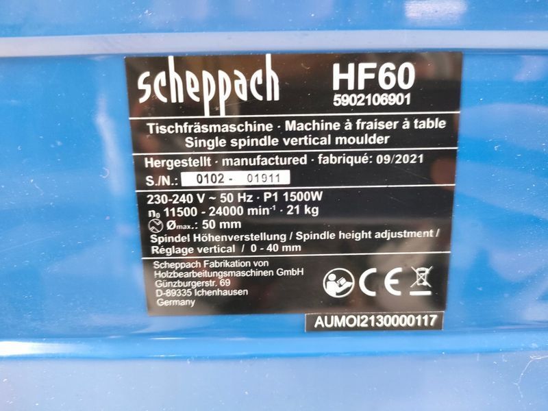 Фрезерный станок Scheppach HF60 (SCH5902106901) 1424646 фото