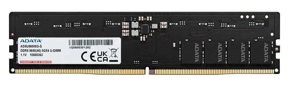 фото Пам'ять для настільних комп'ютерів Adata 8 GB DDR5 5600 MHz (AD5U56008G-S) 3