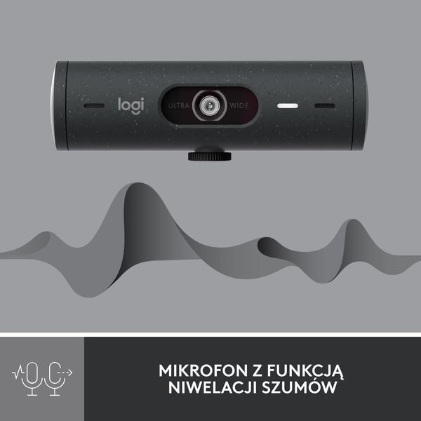 Веб-камера Logitech Brio 500 Graphite (960-001422) 1355230 фото