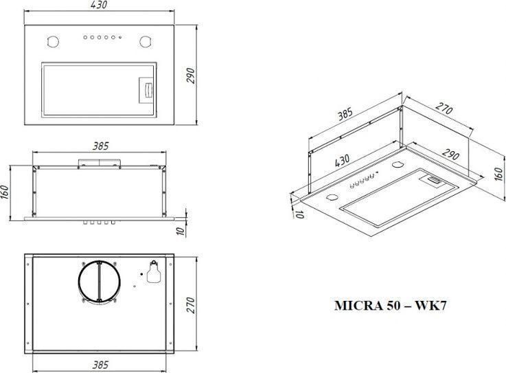 Вытяжка телескопическая Akpo WK-7 Micra 50 Inox 1361394 фото