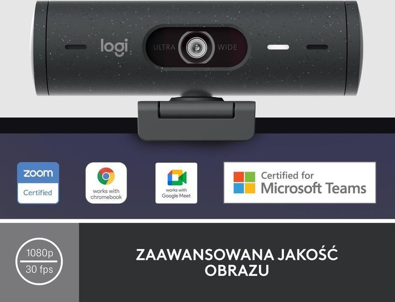Веб-камера Logitech Brio 500 Graphite (960-001422) 1355230 фото