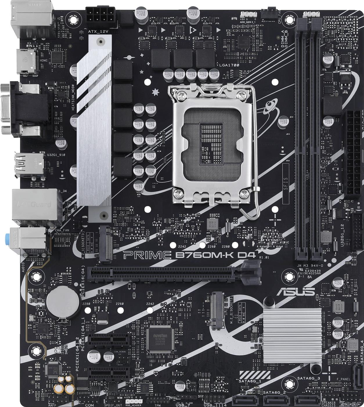 фото Материнська плата Asus PRIME B760M-K D4 2