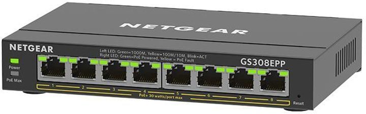 Коммутатор управляемый уровня 2 Netgear GS308EP (GS308EP-100PES) 1385667ua фото
